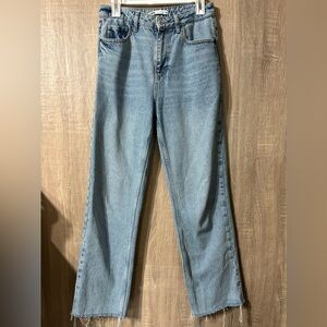 Zara High-Rise Straight Leg women’s jeans light blue size 6